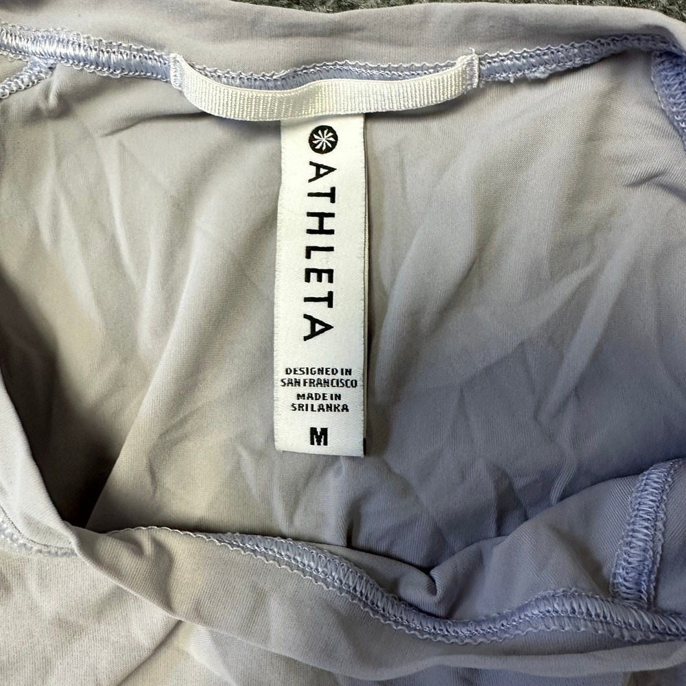 Athleta T-Shirt Womens Size M Purple Athletic Yoga Crew Neck Short Sleeve Raglan - Picture 4 of 6
